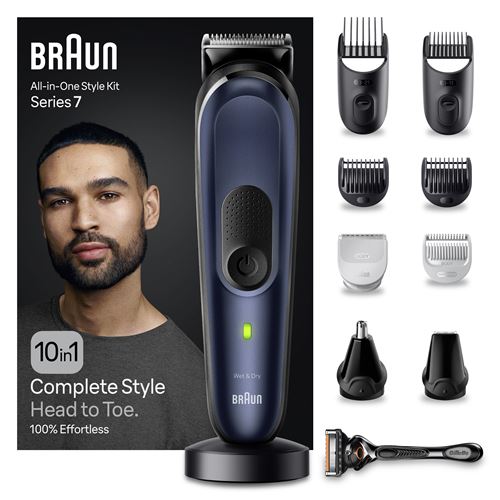 Aparador de Barba  Braun All-in-One Serie 7 MGK7410 - Preto Azul