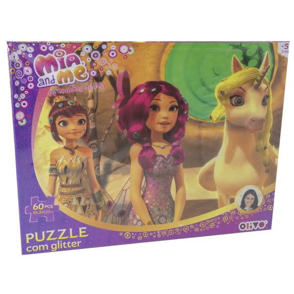 Puzzle "Os Mundos de Mia" c/ Glitter (60 Peças)