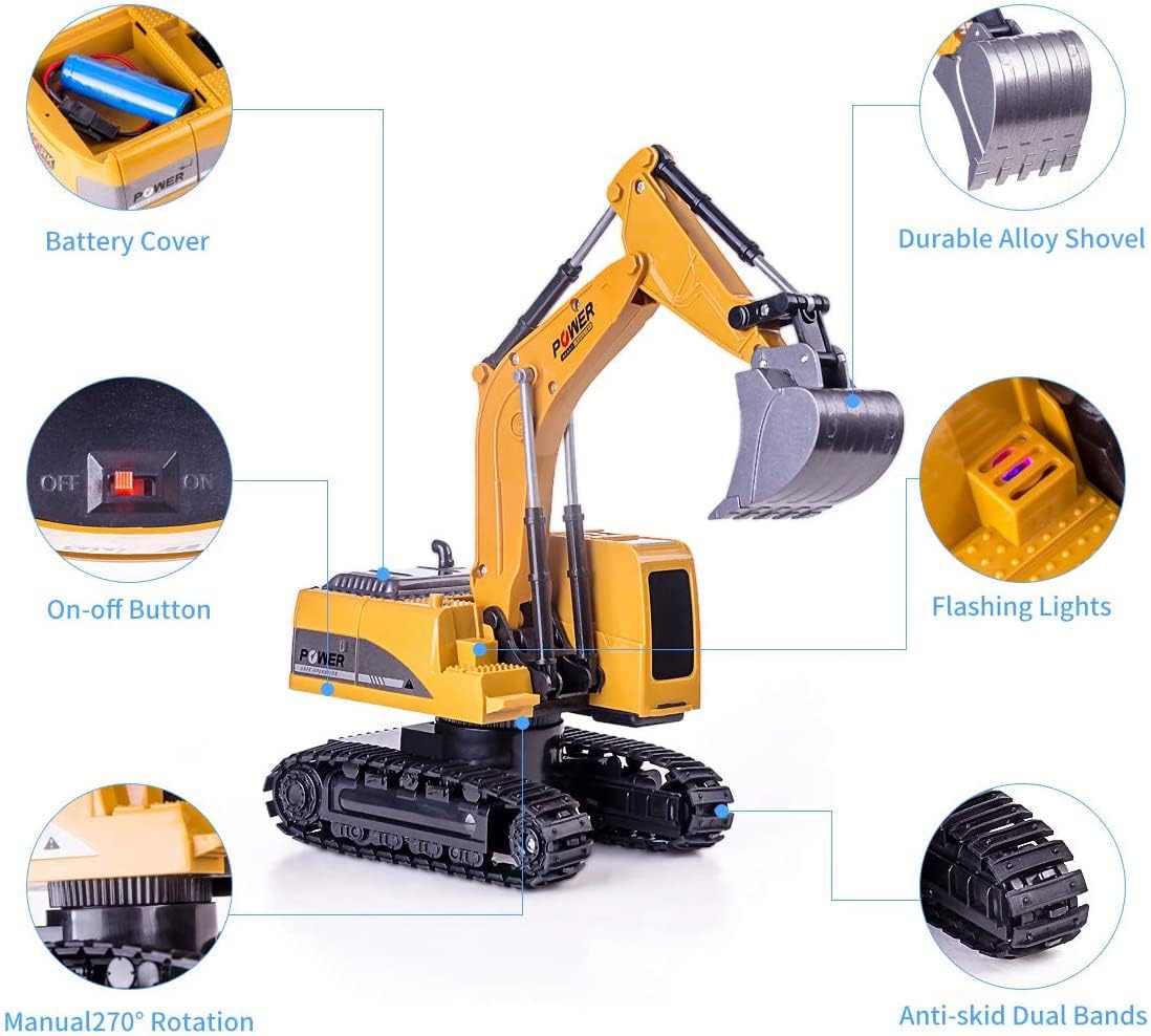 Escavadora Telescópica 1:24 Rádio Control Som e Luzes