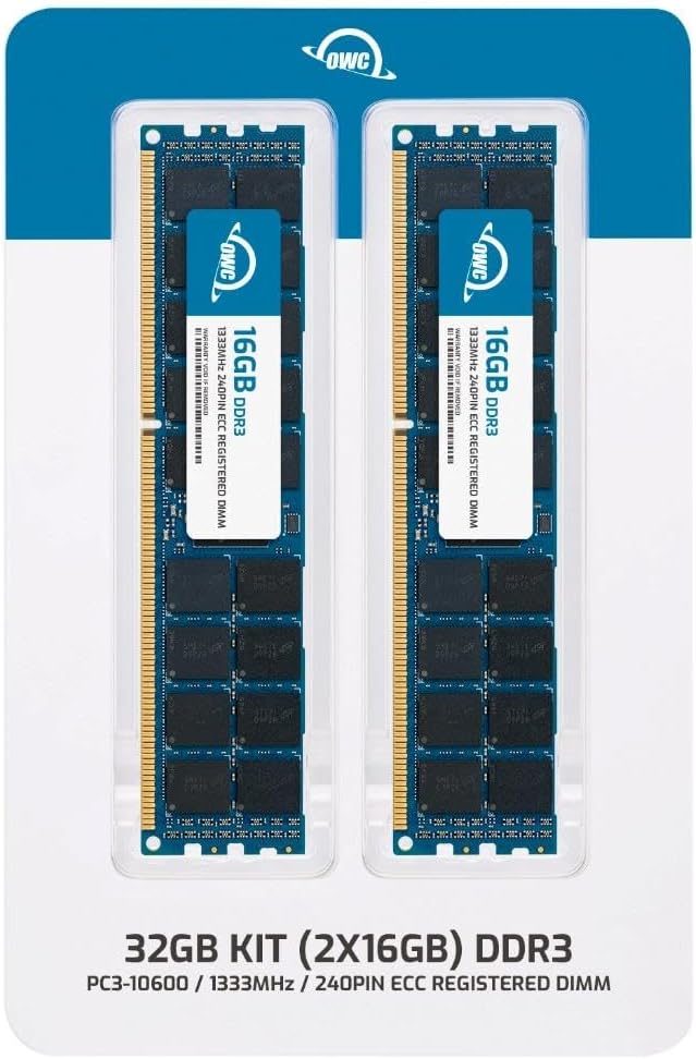 Memória RAM OWC OWC1333D3X9M032 - 32GB (2x16GB) DDR3 1333 MHz ECC