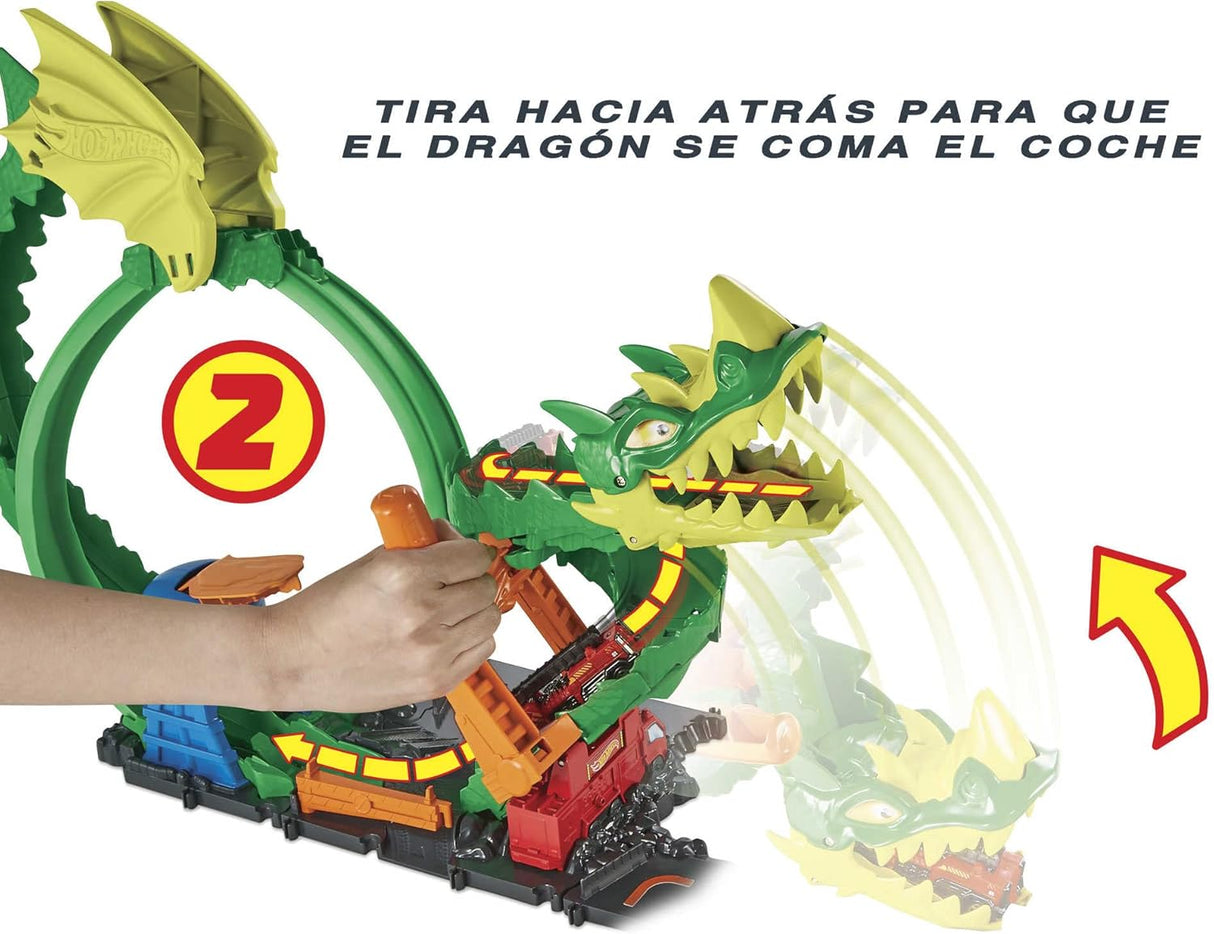 Pista Mattel Hot Wheels Track City Dragão Furioso