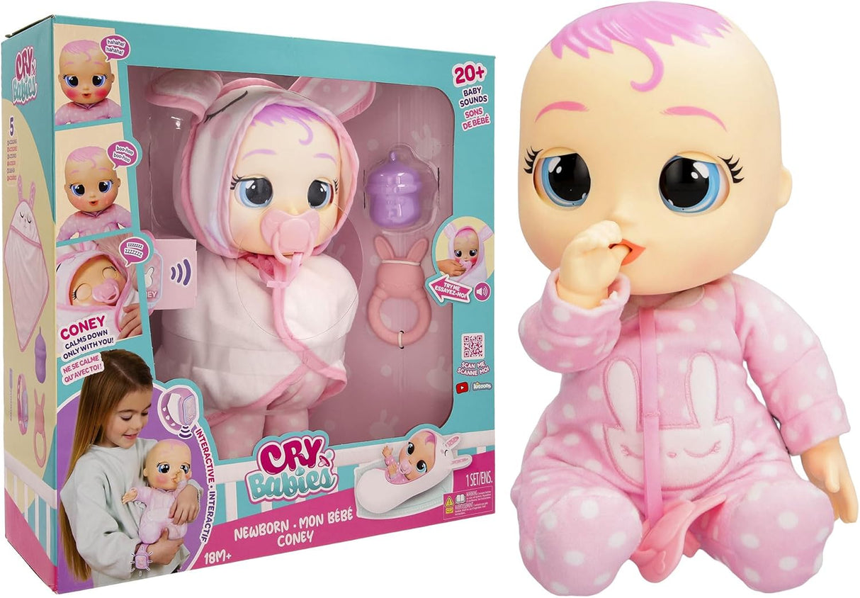 Boneca Cry Babies: Newborn Coney - IMC Toys