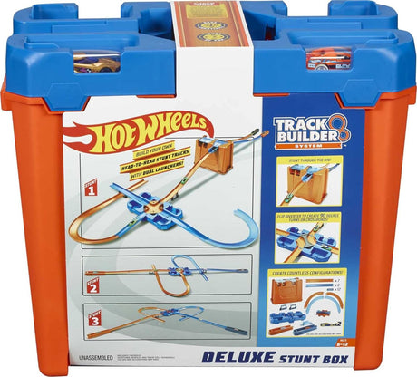 Hot Wheels Track with Ramps Deluxe Stunt Box + Acessórios para Pistas de carros Acelerador de Loop