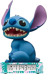 Candeeiro 3D com Despertador Stitch Disney