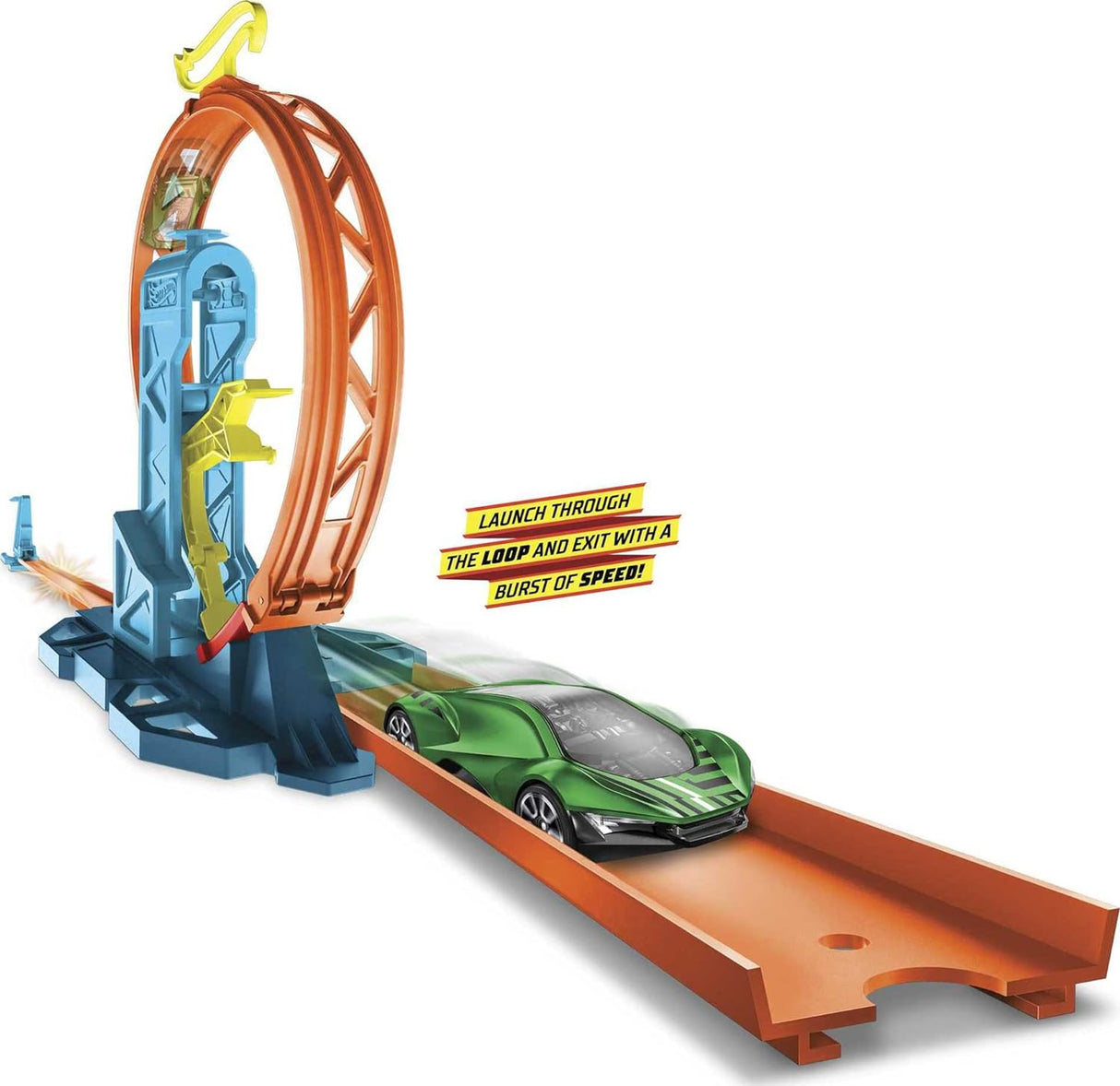 Hot Wheels Track with Ramps Deluxe Stunt Box + Acessórios para Pistas de carros Acelerador de Loop