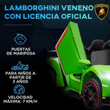 Lamborghini Veneno 12V Carro Telecomando para Crianças Verde