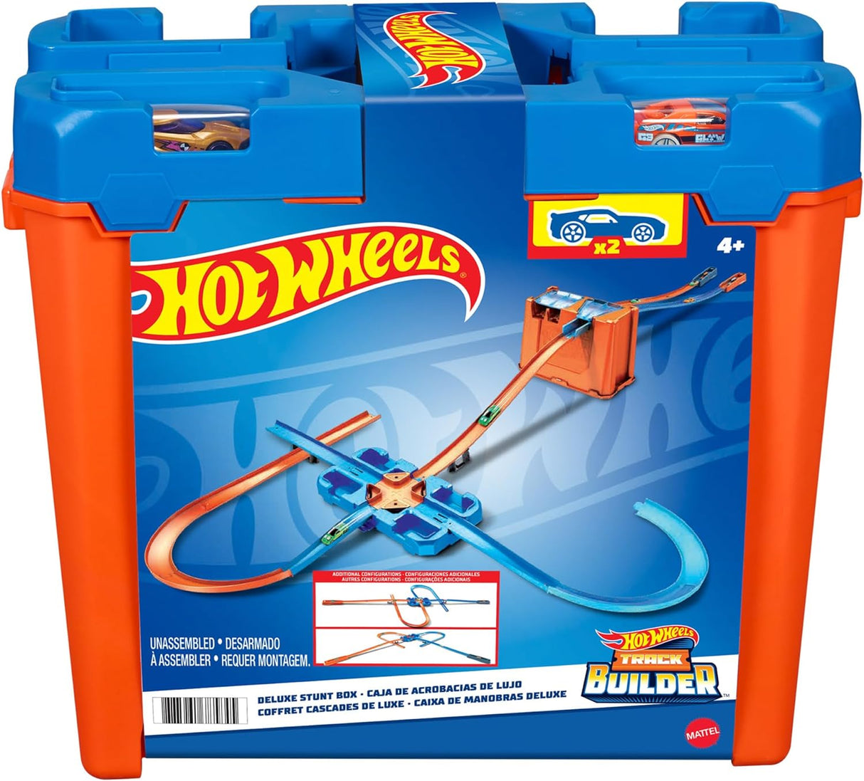 Hot Wheels Track with Ramps Deluxe Stunt Box