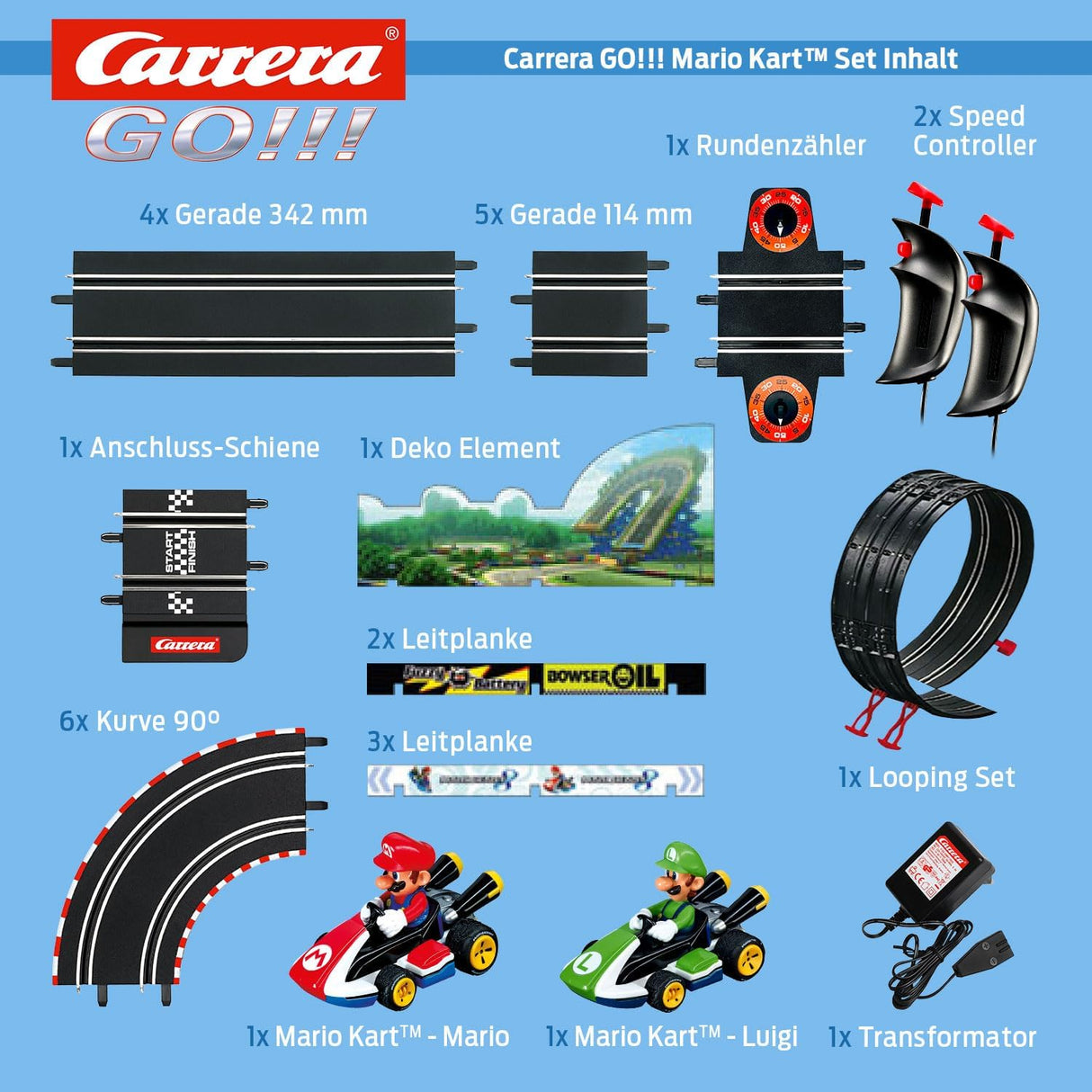 Pista de veículos de brinquedo Carrera RC Nintendo Mario Kart 8 | Vermelho