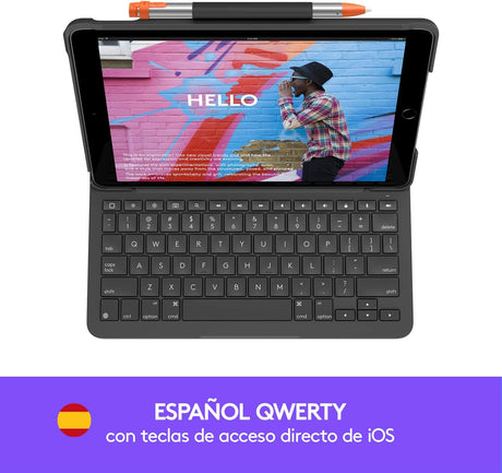 Logitech Slim Folio Teclado Bluetooth para iPad 2019 10.2" (Espanhol)