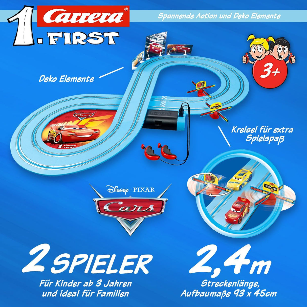 Playset de Veículos CARRERA Disney Pixar Cars 2,4 M