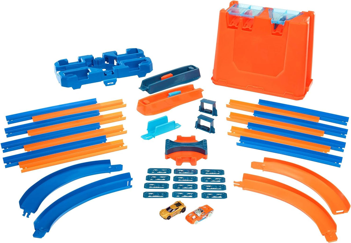 Hot Wheels Track with Ramps Deluxe Stunt Box + 10 Veículos cor/modelo variado