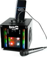 RockJam Máquina de karaoke Bluetooth efeitos de mudança de voz e luzes LED