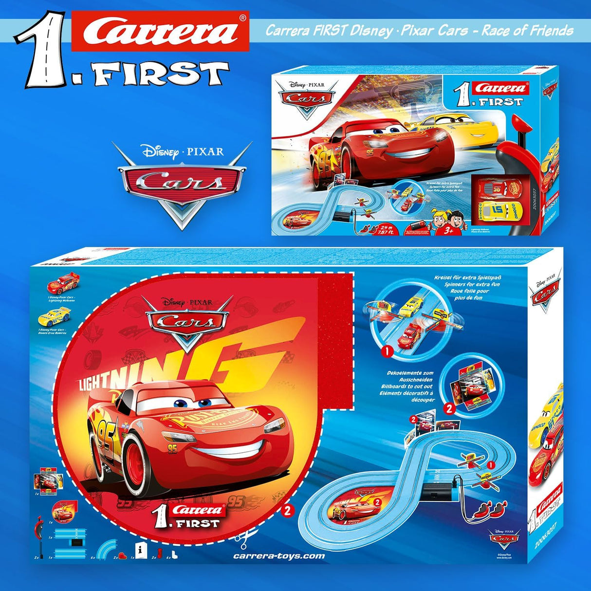 Playset de Veículos CARRERA Disney Pixar Cars 2,4 M