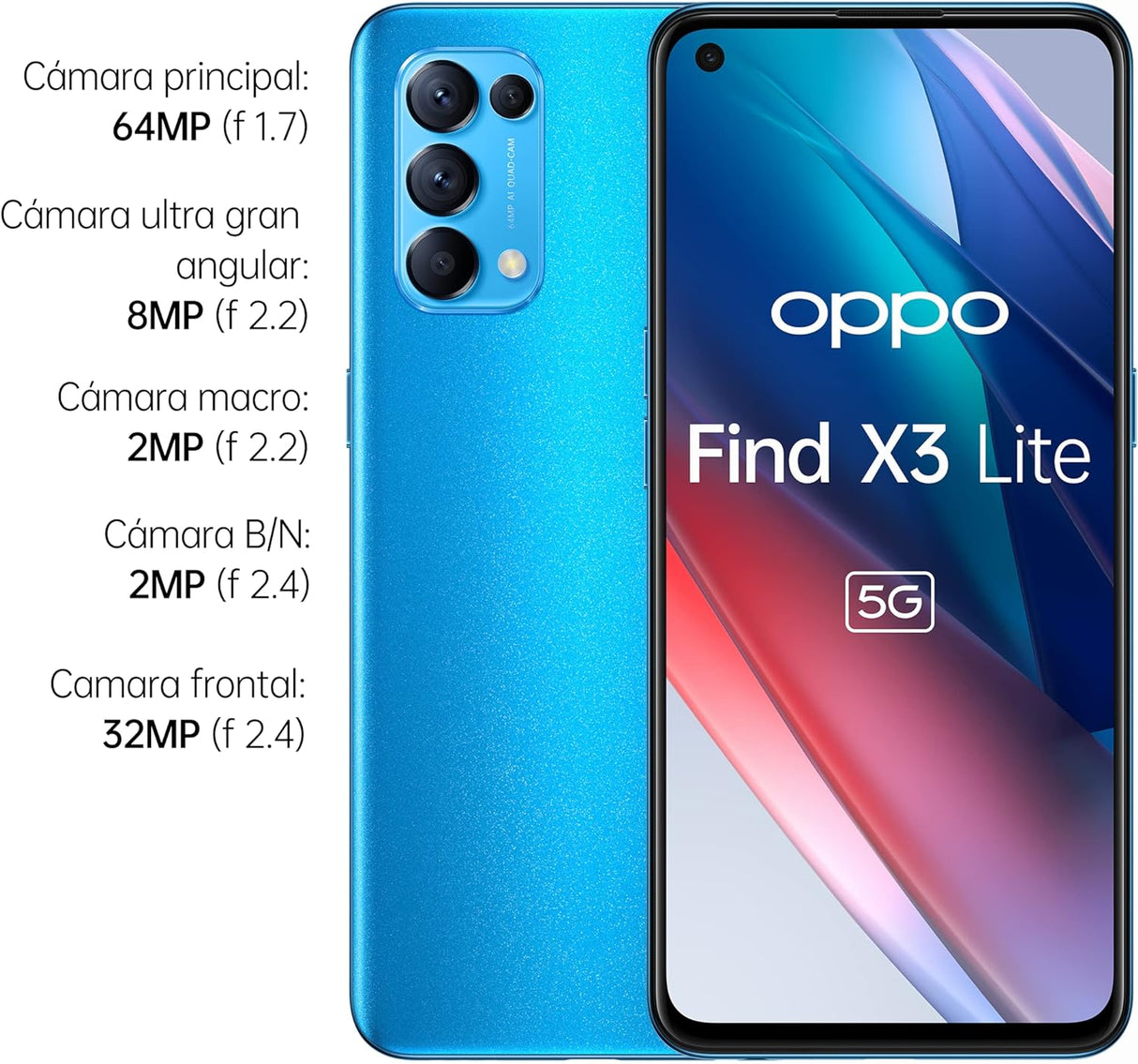 Oppo Find X3 Lite 5G - 8GB - 128GB - Astral Blue