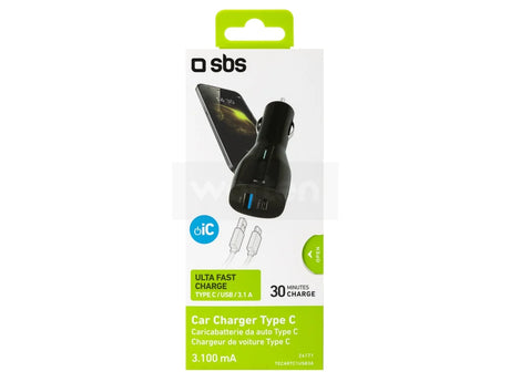 Carregador de Isqueiro SBS Type C 2.1 USB