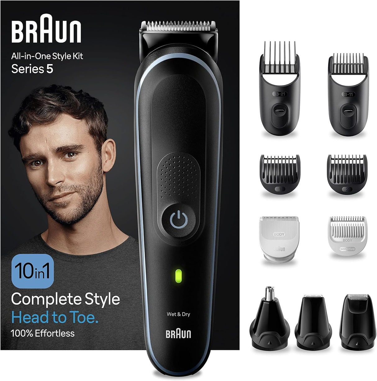 Aparador Corporal Braun Multigroom All-in-One 10 em 1 S5 MGK5445