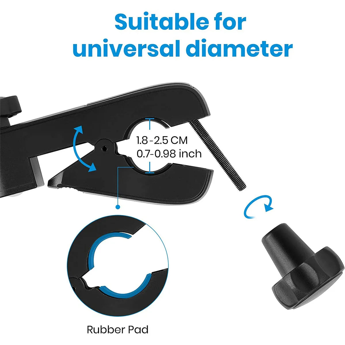 Suporte de Microfone para Tablet e Telefone Ajustável de 360°