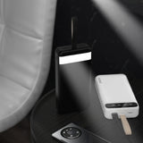 Dudao powerbank 30000 mAh 2x USB / USB-C with LED lamp 10W black (K8s+ black)