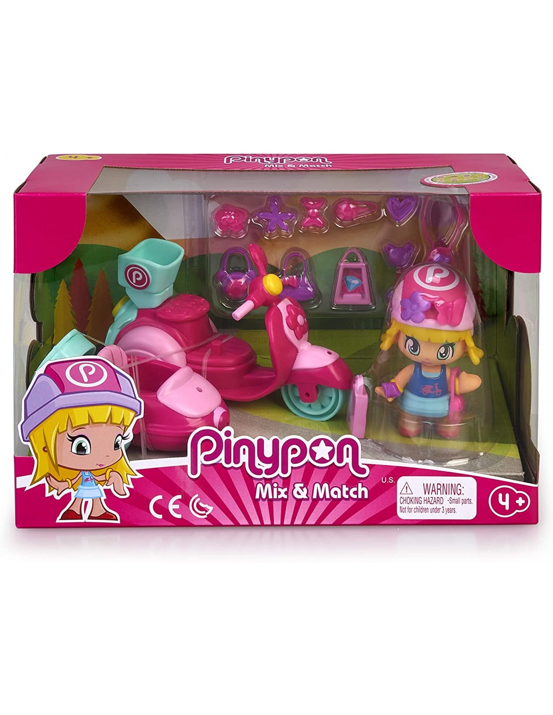 Boneca Pinypon - Mota Com Sidecar + Figura