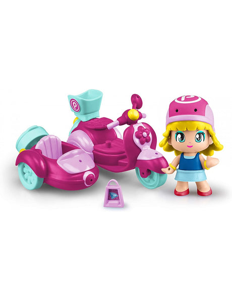 Boneca Pinypon - Mota Com Sidecar + Figura