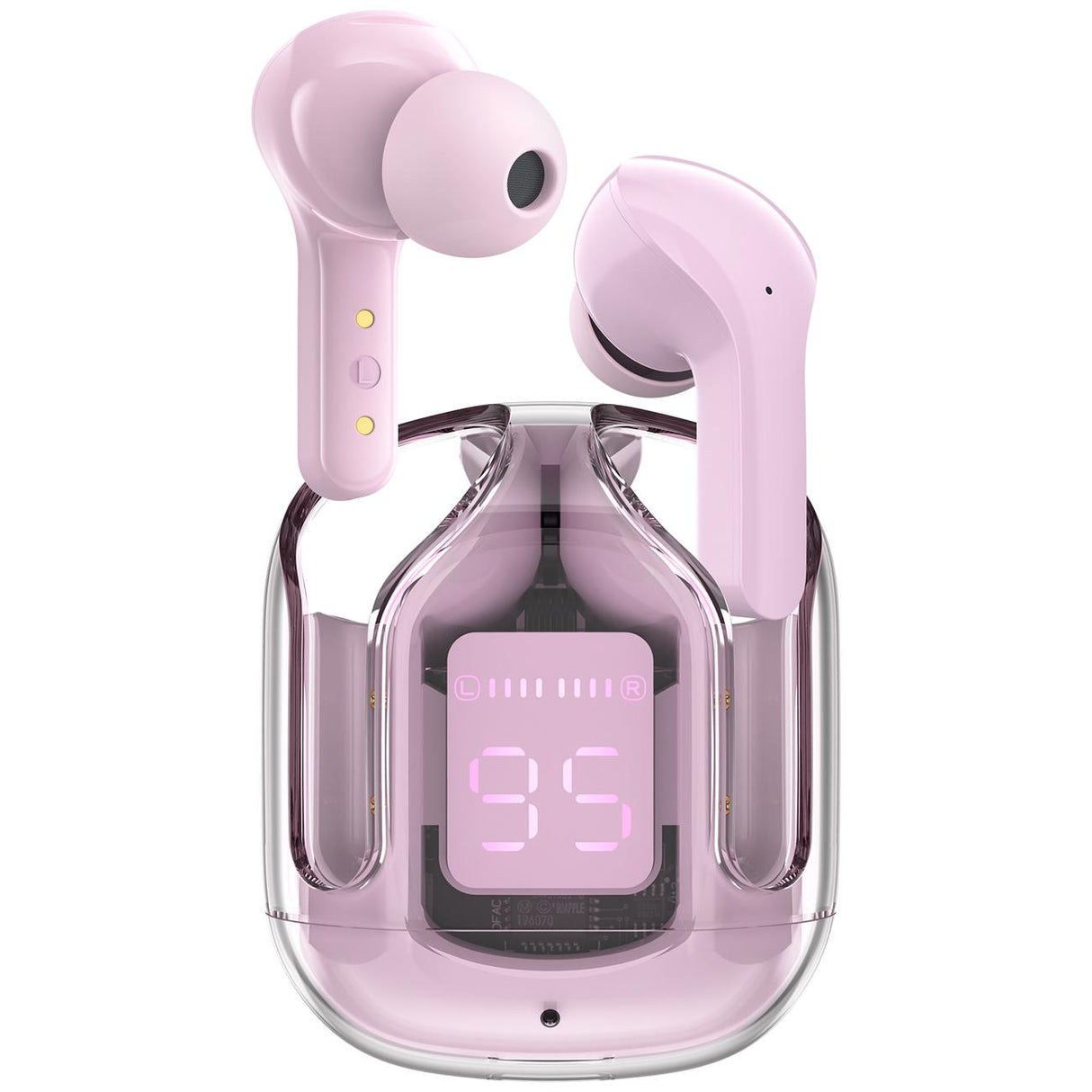 Fones de ouvido sem fio Acefast TWS Bluetooth rosa (T6 pink lotus)