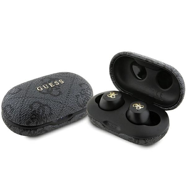 Fones de ouvido Bluetooth TWS Guess 4G Metal com estação de acoplamento ENC - preto