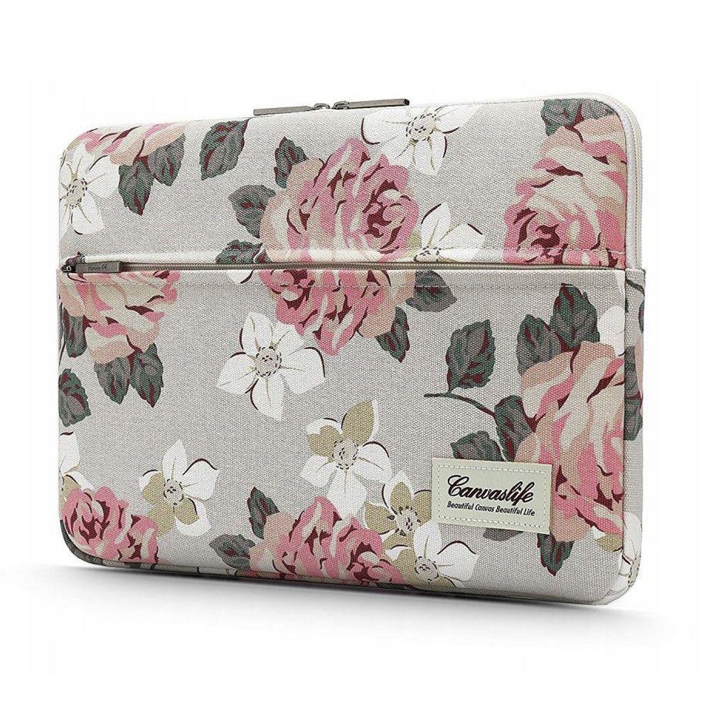 Capa Canvaslife Sleeve para laptop de 13-14'' - branca e rosa