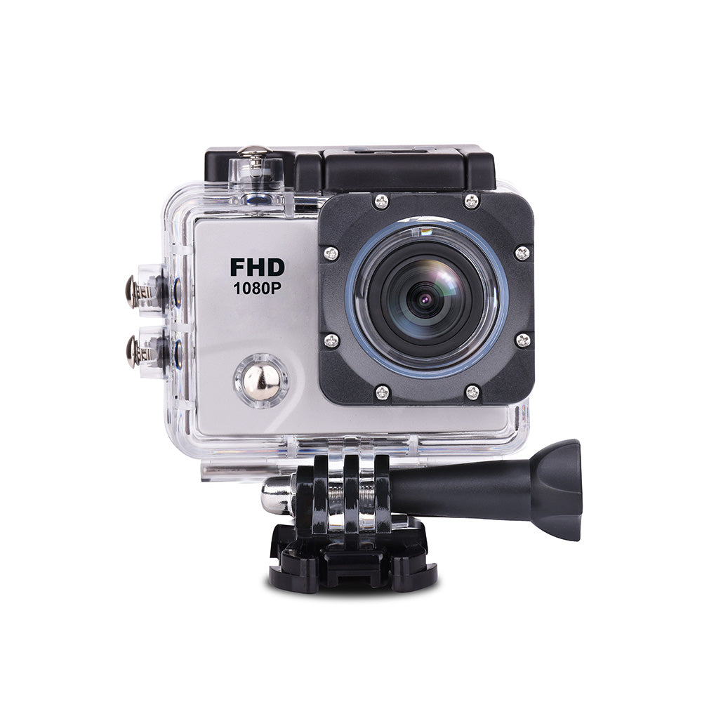 Câmera esportiva DV2400 Full HD Wi-Fi 12Mpx à prova d'água com ângulo amplo + acessórios - branca