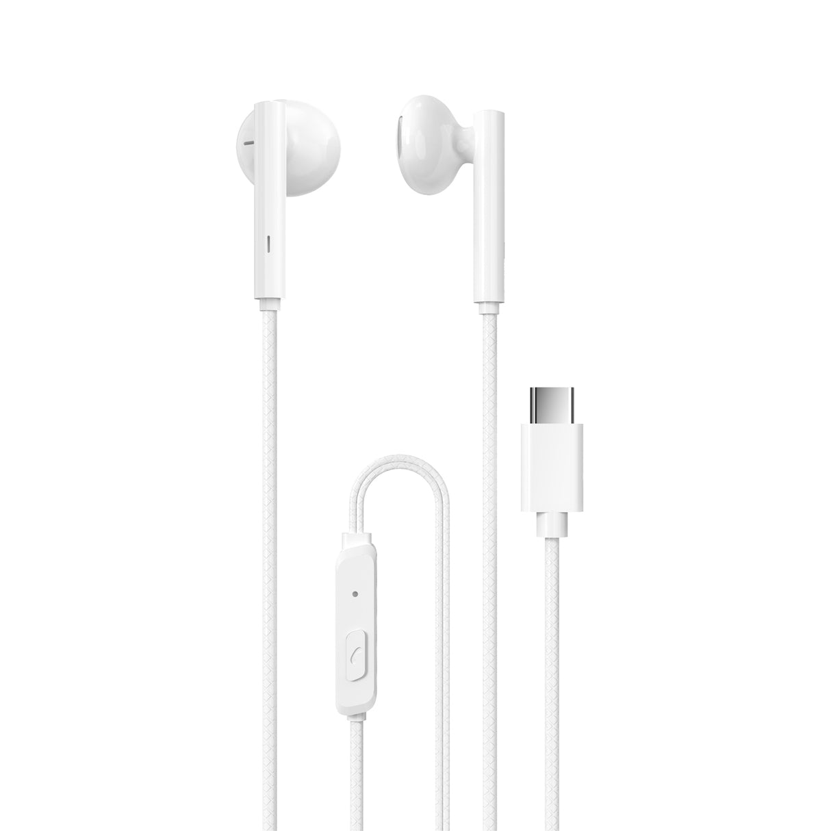 Fones de ouvido com fio Dudao USB Tipo C 1,2m branco (X3B-W)