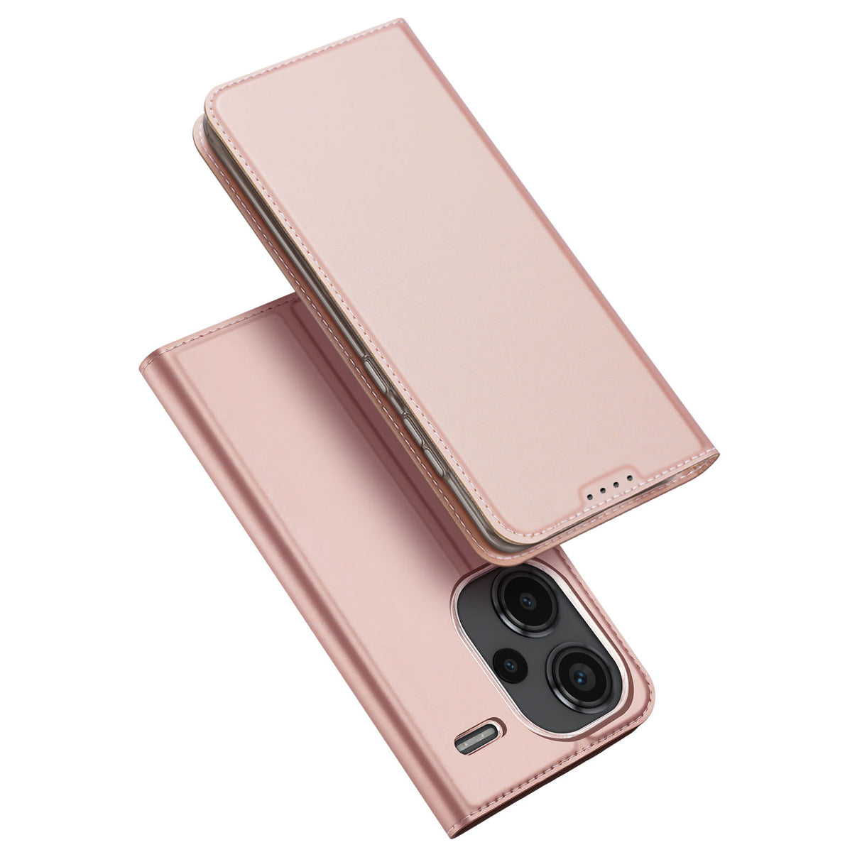 Capa Dux Ducis Skin Pro com aba e espaço para cartão para Xiaomi Redmi Note 13 Pro+ 5G - rosa