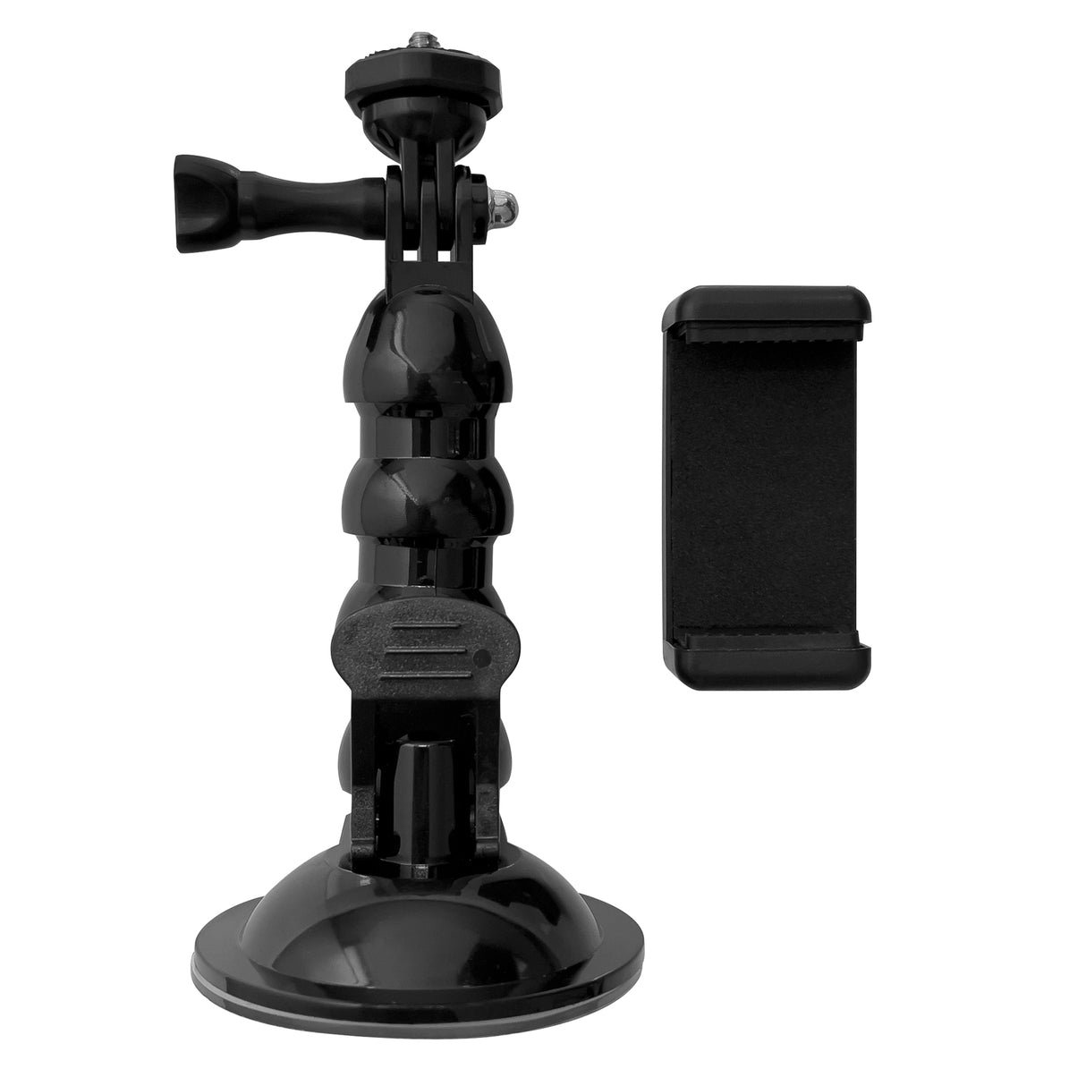 GoPro suporte com ventosa para câmeras esportivas GoPro, DJI, Insta360, SJCam, Eken + adaptador para smartphone (GoPro car suction cup)