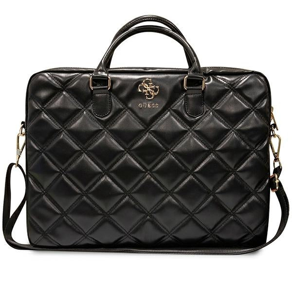 Bolsa Guess Quilted 4G para laptop de 16" - preta"