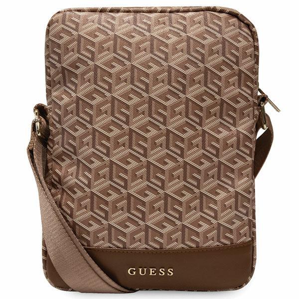 Bolsa Guess GCube Stripes para tablet de 10" - castanho"