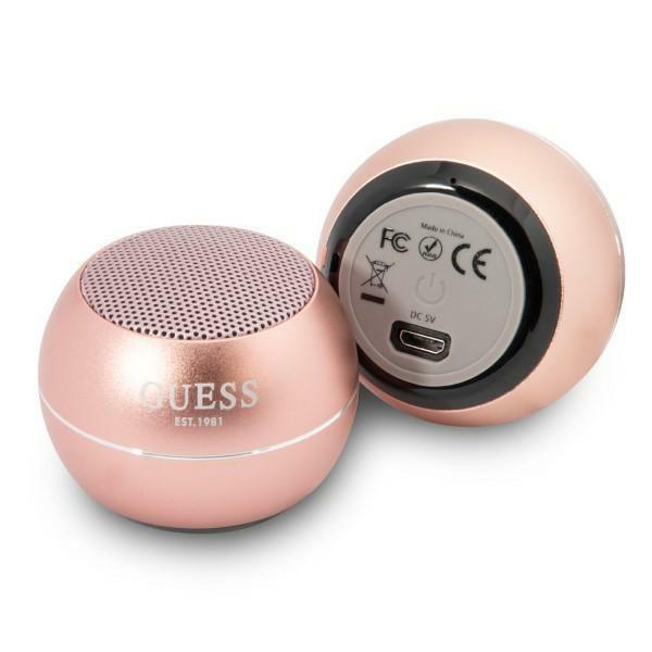 Mini alto-falante Bluetooth Guess - rosa