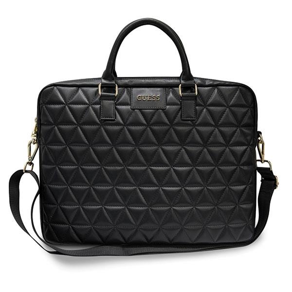 Bolsa Guess Quilted para laptop de 16" - preta"