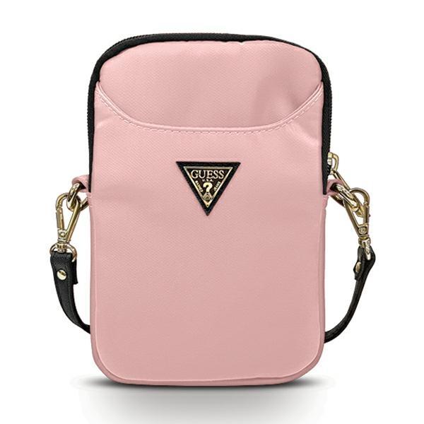 Bolsa Guess Nylon Triangle Logo - preta