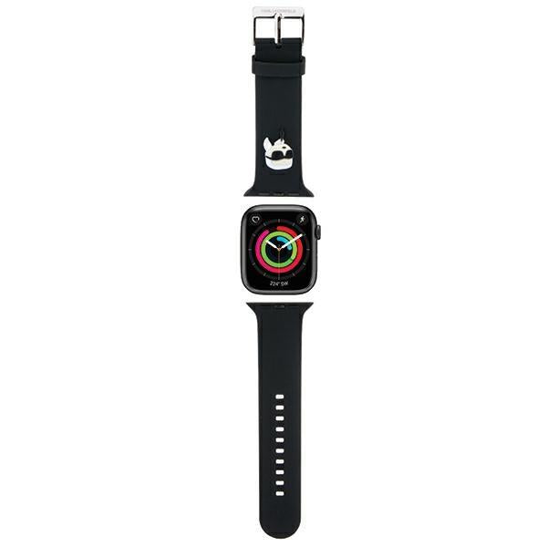 Pulseira Karl Lagerfeld 3D Rubber Karl Head para Apple Watch 42/44/45/49mm - preta