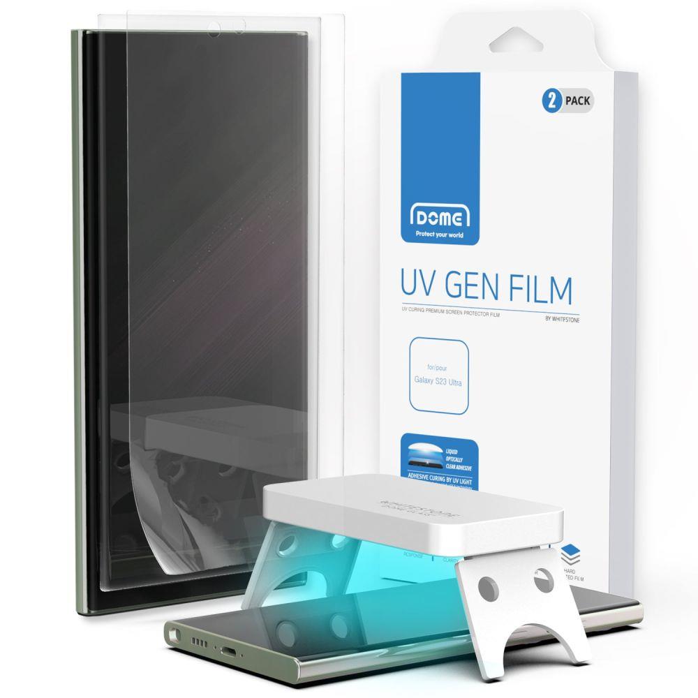 Película protetora Whitestone Dome UV Gen Film para Samsung Galaxy S23 Ultra - 2 unidades.