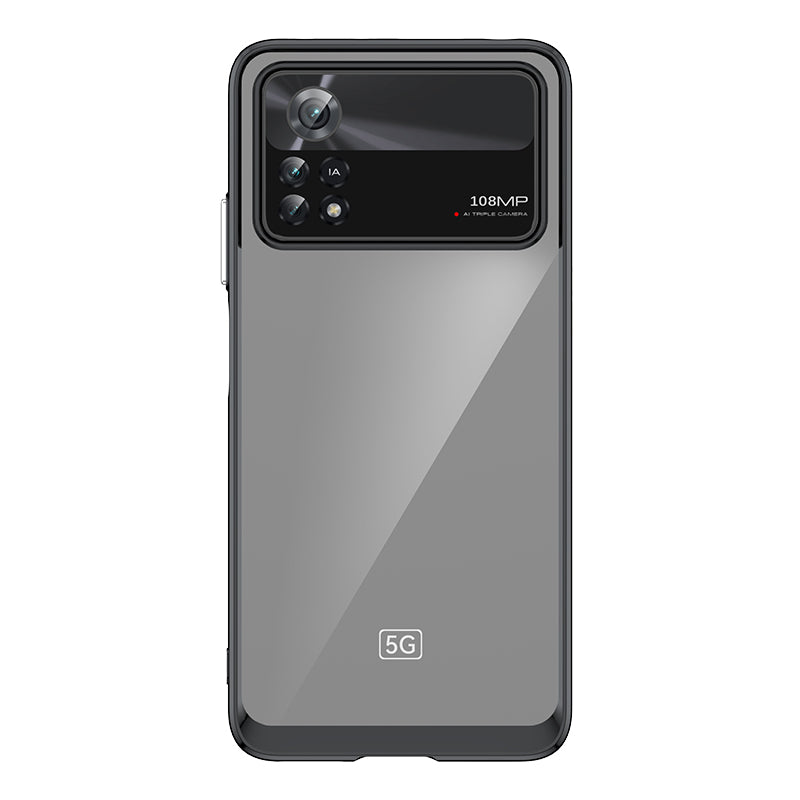 Capa para Xiaomi Poco X4 Pro 5G com moldura elástica preta