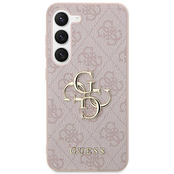 Capa Guess 4G com Logo Metálico Grande para Samsung Galaxy S24+ - rosa