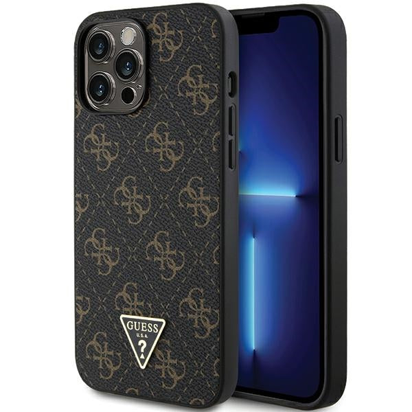 Capa Guess 4G Triangle Metal Logo para iPhone 13 Pro Max - preta