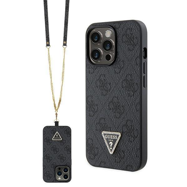 Capa Guess Crossbody 4G com Logo Metálico para iPhone 13 Pro Max - preta