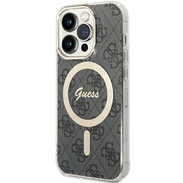 Capa Guess IML 4G MagSafe para iPhone 15 Pro Max - preta