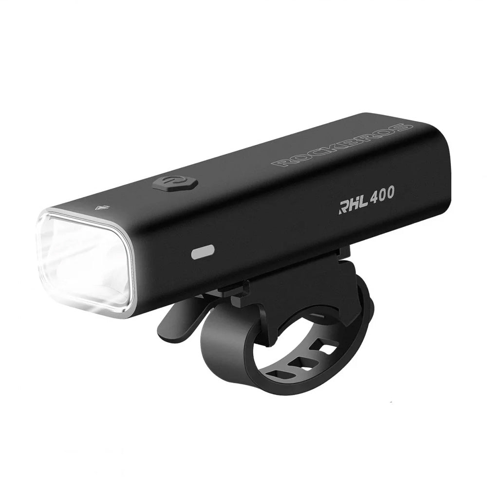 Lanterna dianteira para bicicleta Rockbros 24310006001 400 lm + cabo micro USB - USB-A - preta