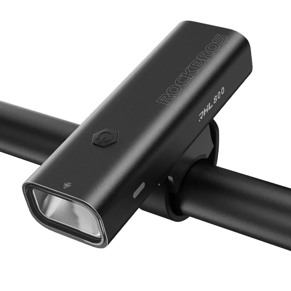 Lanterna dianteira para bicicleta Rockbros 24710012001 800 lm + cabo USB-C - USB-A - preta