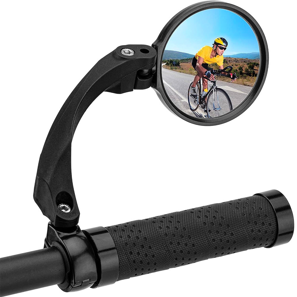 Espelho retrovisor direito preto Rockbros 26210001004 para bicicleta