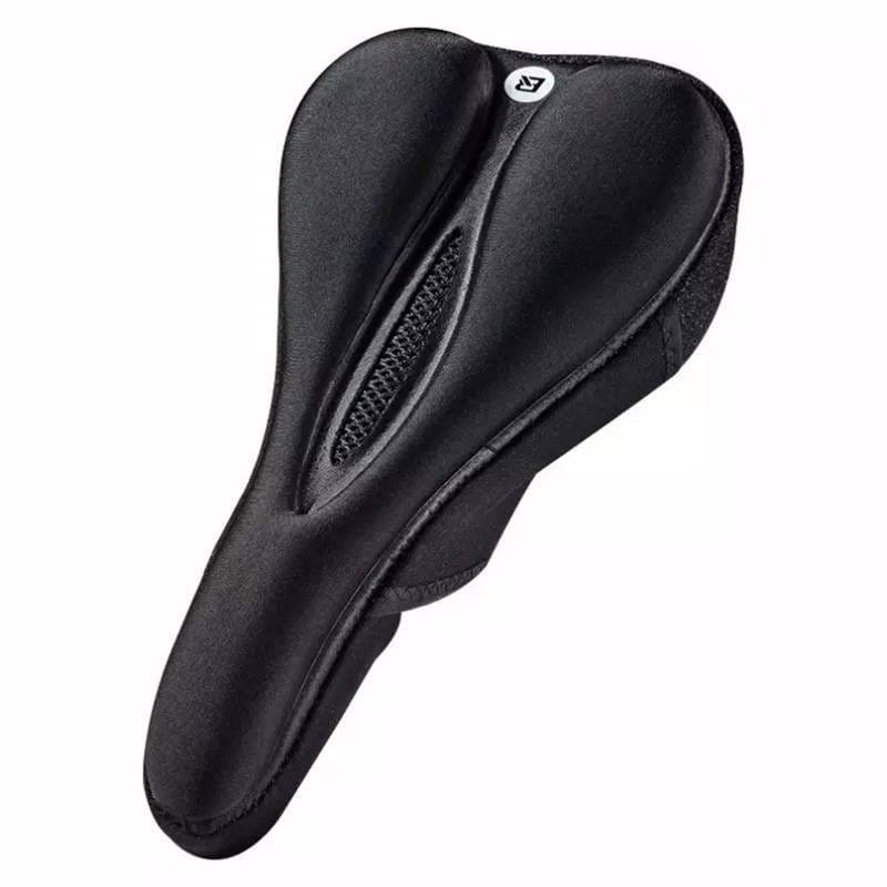 Capa de gel para selim de bicicleta Rockbros LF047-S de silicone tamanho M - preta