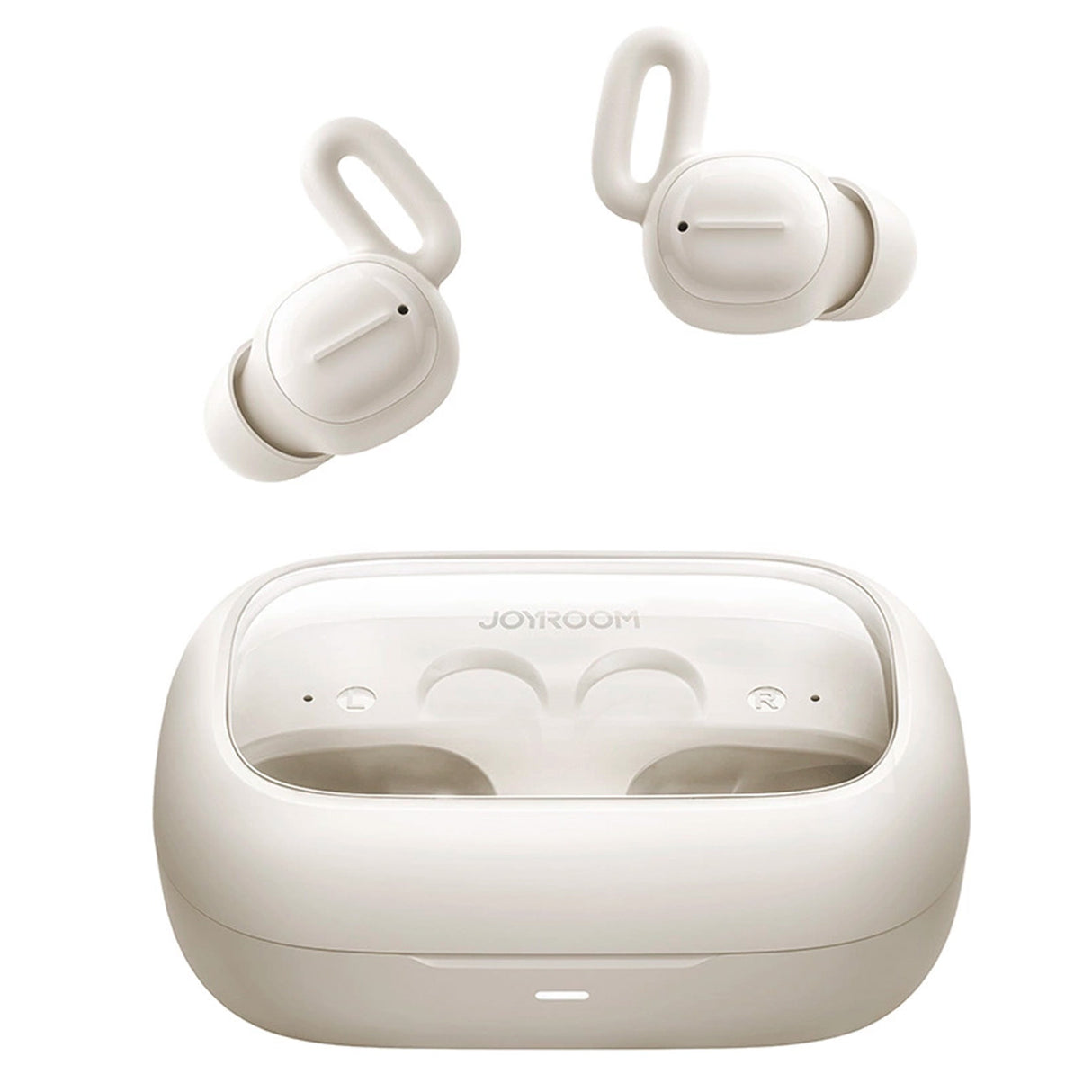 Fones de ouvido sem fio TWS Joyroom JR-TS1 Cozydots Series com Bluetooth 5.3, cancelamento de ruído - brancos