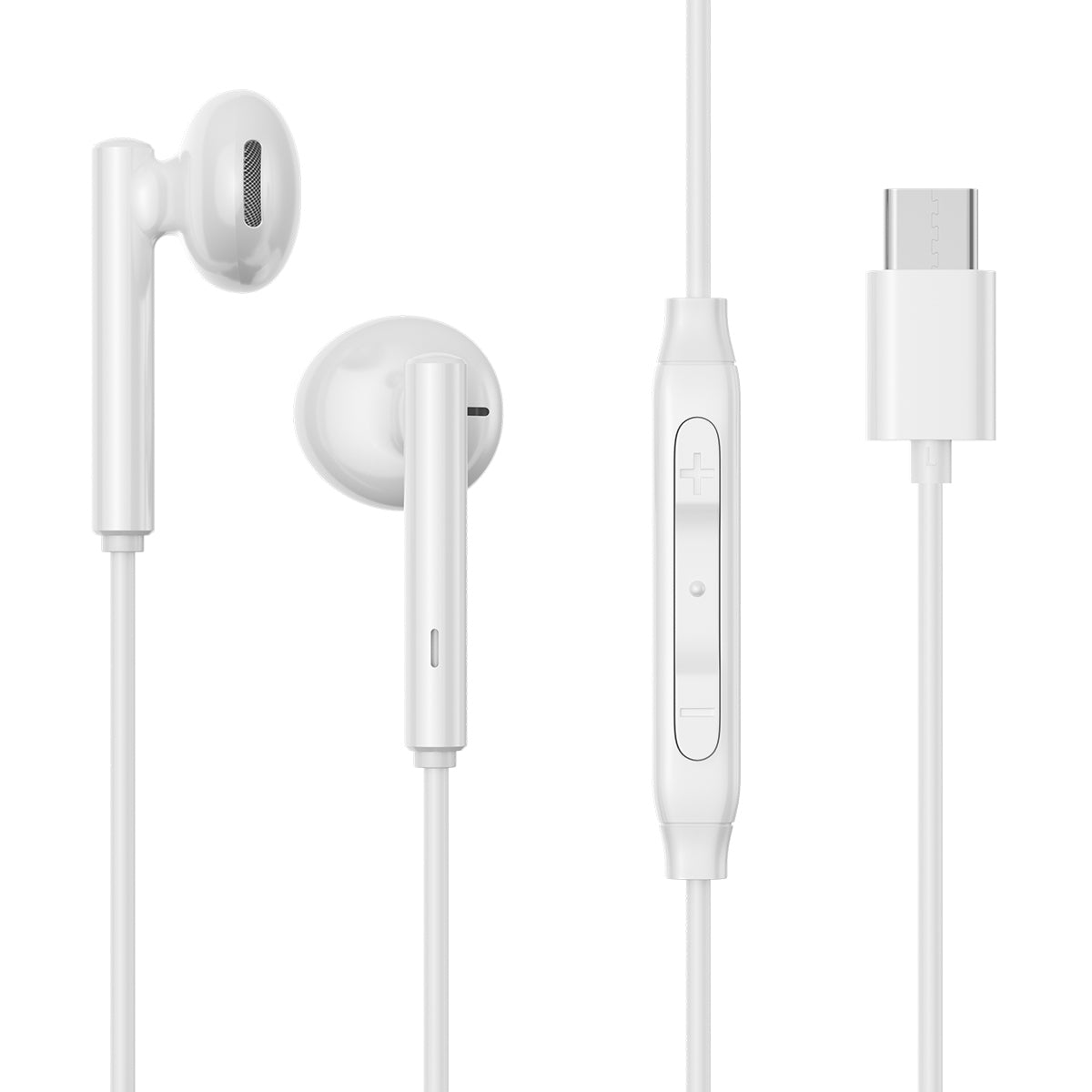 Fones de ouvido intra-auriculares USB-C Joyroom JR-EC05 - brancos