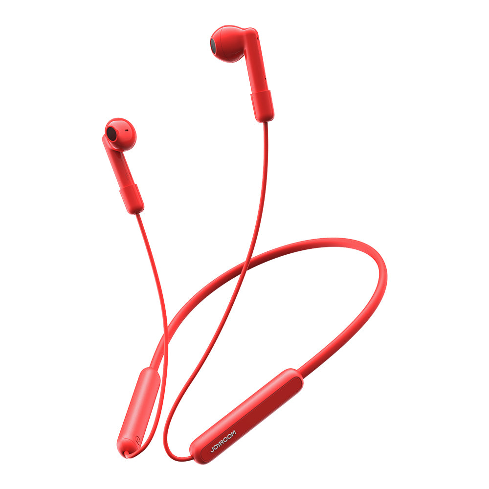 Fones de ouvido esportivos sem fio tipo neckband Joyroom JR-DS1 - vermelhos